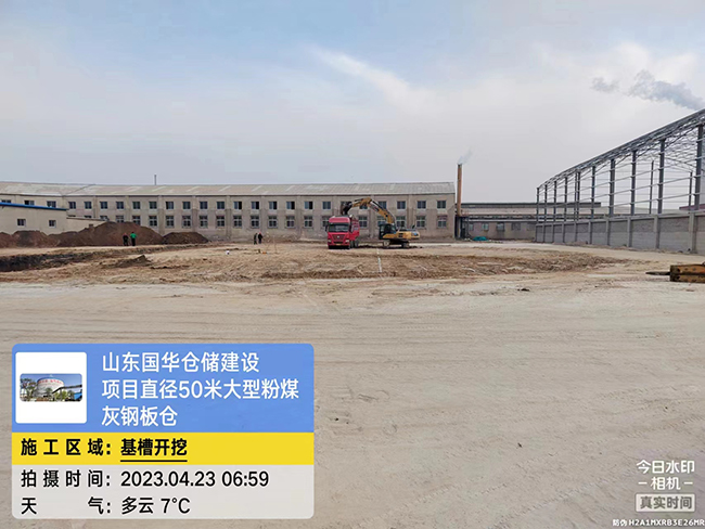 江苏大型粉煤灰钢板仓直径50米项目进场